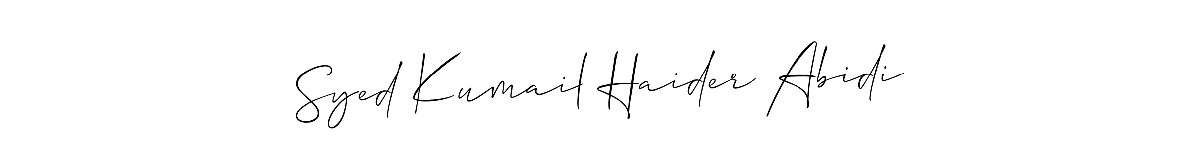 You can use this online signature creator to create a handwritten signature for the name Syed Kumail Haider Abidi. This is the best online autograph maker. Syed Kumail Haider Abidi signature style 2 images and pictures png