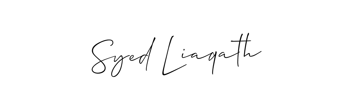 How to Draw Syed Liaqath signature style? Allison_Script is a latest design signature styles for name Syed Liaqath. Syed Liaqath signature style 2 images and pictures png