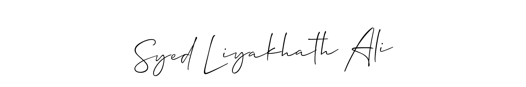 Also You can easily find your signature by using the search form. We will create Syed Liyakhath Ali name handwritten signature images for you free of cost using Allison_Script sign style. Syed Liyakhath Ali signature style 2 images and pictures png
