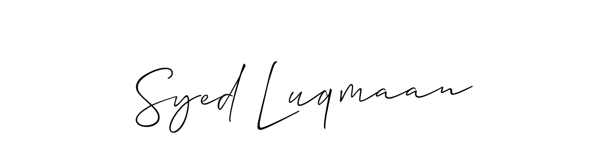 How to make Syed Luqmaan signature? Allison_Script is a professional autograph style. Create handwritten signature for Syed Luqmaan name. Syed Luqmaan signature style 2 images and pictures png