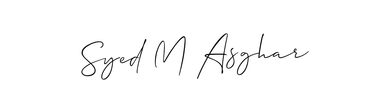 Make a beautiful signature design for name Syed M Asghar. With this signature (Allison_Script) style, you can create a handwritten signature for free. Syed M Asghar signature style 2 images and pictures png