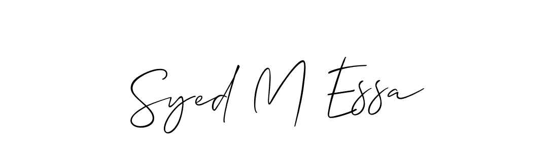 How to make Syed M Essa signature? Allison_Script is a professional autograph style. Create handwritten signature for Syed M Essa name. Syed M Essa signature style 2 images and pictures png