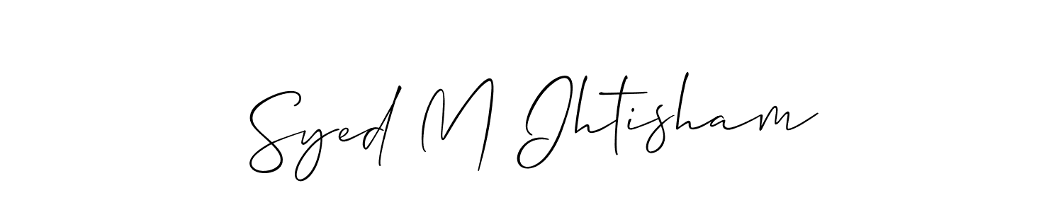 You can use this online signature creator to create a handwritten signature for the name Syed M Ihtisham. This is the best online autograph maker. Syed M Ihtisham signature style 2 images and pictures png
