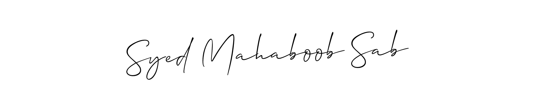 You can use this online signature creator to create a handwritten signature for the name Syed Mahaboob Sab. This is the best online autograph maker. Syed Mahaboob Sab signature style 2 images and pictures png