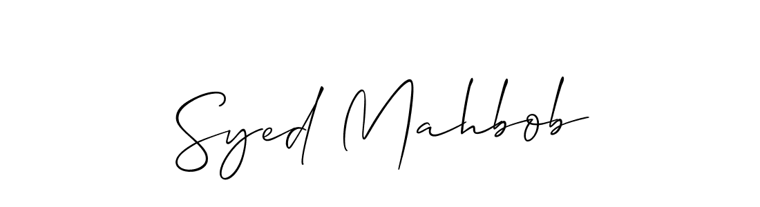 Also we have Syed Mahbob name is the best signature style. Create professional handwritten signature collection using Allison_Script autograph style. Syed Mahbob signature style 2 images and pictures png