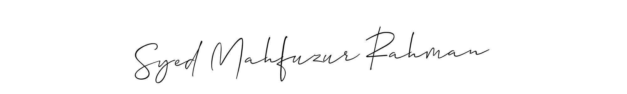 Similarly Allison_Script is the best handwritten signature design. Signature creator online .You can use it as an online autograph creator for name Syed Mahfuzur Rahman. Syed Mahfuzur Rahman signature style 2 images and pictures png