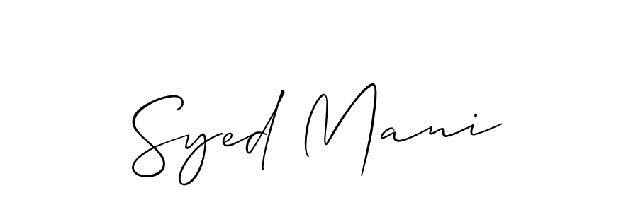 Syed Mani stylish signature style. Best Handwritten Sign (Allison_Script) for my name. Handwritten Signature Collection Ideas for my name Syed Mani. Syed Mani signature style 2 images and pictures png