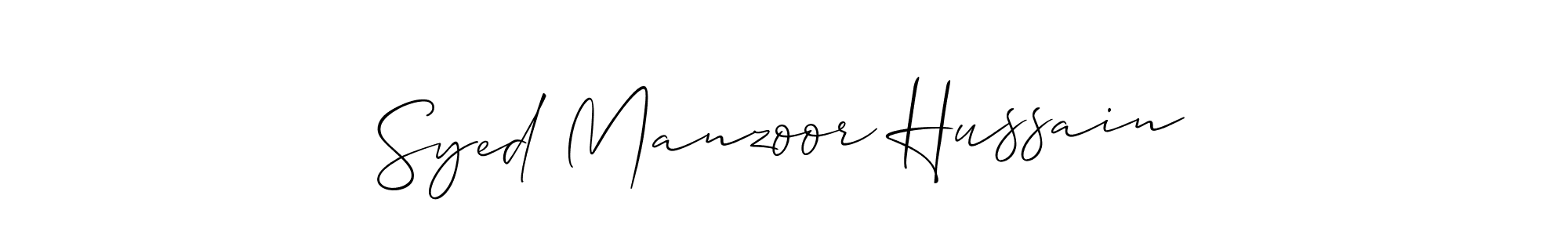 How to make Syed Manzoor Hussain signature? Allison_Script is a professional autograph style. Create handwritten signature for Syed Manzoor Hussain name. Syed Manzoor Hussain signature style 2 images and pictures png