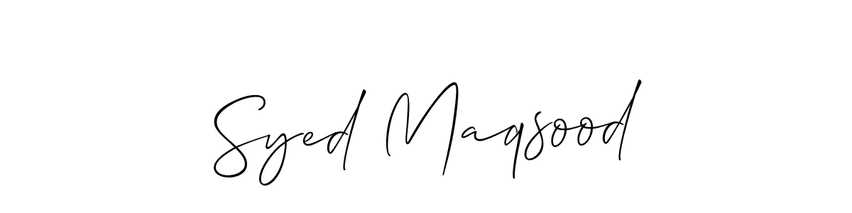It looks lik you need a new signature style for name Syed Maqsood. Design unique handwritten (Allison_Script) signature with our free signature maker in just a few clicks. Syed Maqsood signature style 2 images and pictures png
