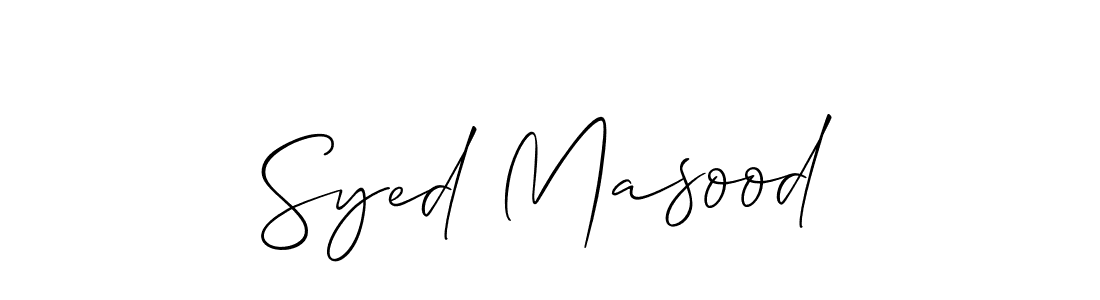 How to make Syed Masood signature? Allison_Script is a professional autograph style. Create handwritten signature for Syed Masood name. Syed Masood signature style 2 images and pictures png