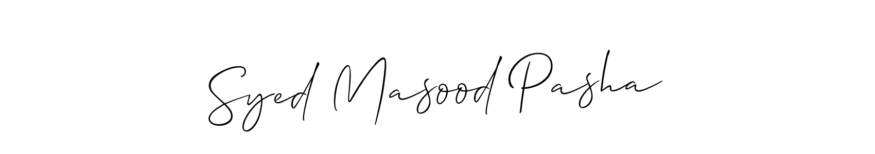 Also You can easily find your signature by using the search form. We will create Syed Masood Pasha name handwritten signature images for you free of cost using Allison_Script sign style. Syed Masood Pasha signature style 2 images and pictures png