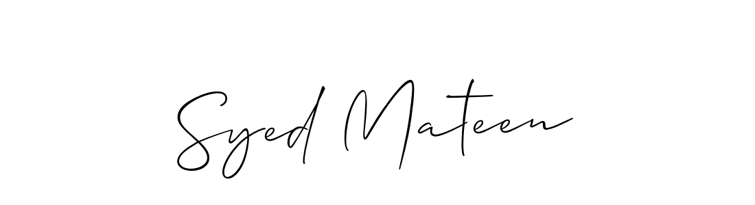 How to Draw Syed Mateen signature style? Allison_Script is a latest design signature styles for name Syed Mateen. Syed Mateen signature style 2 images and pictures png