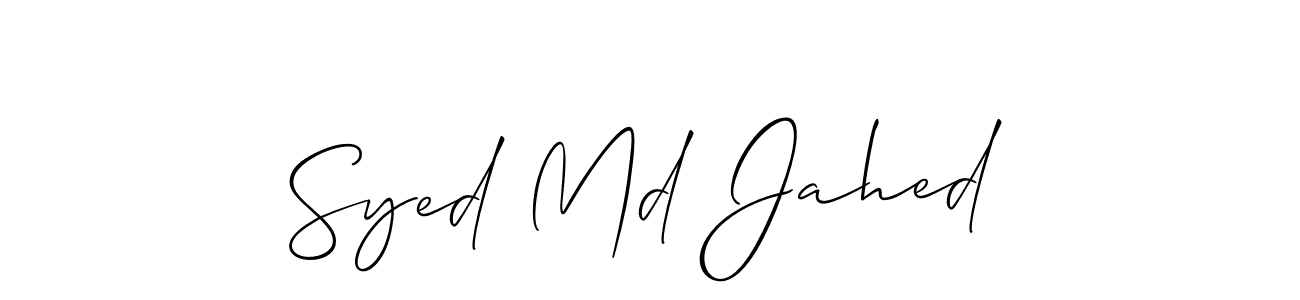 Also You can easily find your signature by using the search form. We will create Syed Md Jahed name handwritten signature images for you free of cost using Allison_Script sign style. Syed Md Jahed signature style 2 images and pictures png