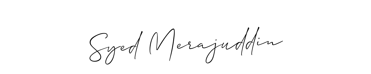 Allison_Script is a professional signature style that is perfect for those who want to add a touch of class to their signature. It is also a great choice for those who want to make their signature more unique. Get Syed Merajuddin name to fancy signature for free. Syed Merajuddin signature style 2 images and pictures png