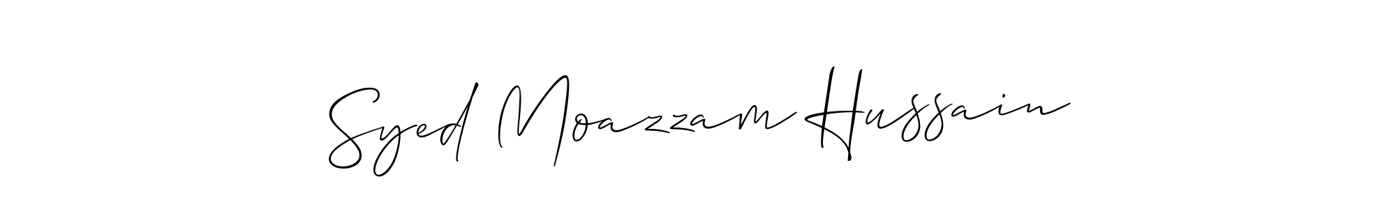 Also You can easily find your signature by using the search form. We will create Syed Moazzam Hussain name handwritten signature images for you free of cost using Allison_Script sign style. Syed Moazzam Hussain signature style 2 images and pictures png