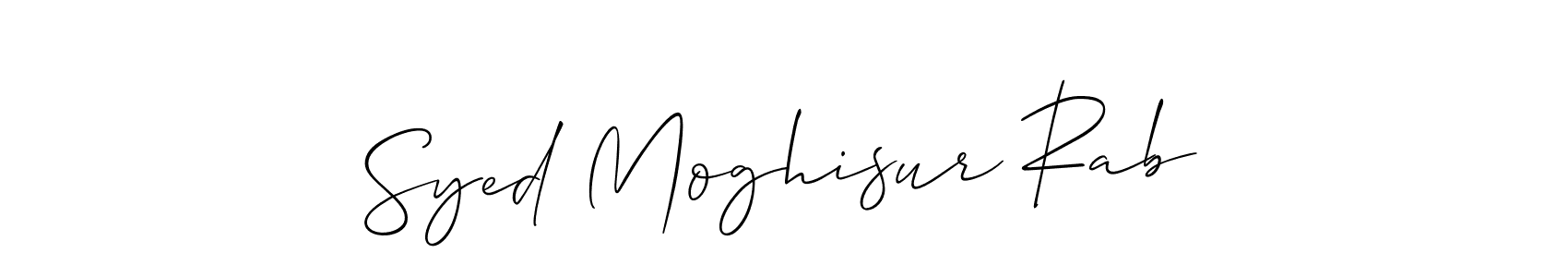 Allison_Script is a professional signature style that is perfect for those who want to add a touch of class to their signature. It is also a great choice for those who want to make their signature more unique. Get Syed Moghisur Rab name to fancy signature for free. Syed Moghisur Rab signature style 2 images and pictures png