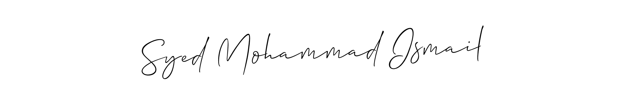 Syed Mohammad Ismail stylish signature style. Best Handwritten Sign (Allison_Script) for my name. Handwritten Signature Collection Ideas for my name Syed Mohammad Ismail. Syed Mohammad Ismail signature style 2 images and pictures png
