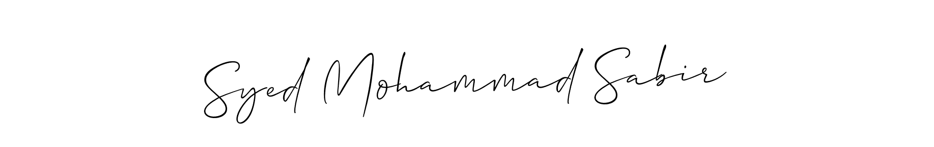 The best way (Allison_Script) to make a short signature is to pick only two or three words in your name. The name Syed Mohammad Sabir include a total of six letters. For converting this name. Syed Mohammad Sabir signature style 2 images and pictures png