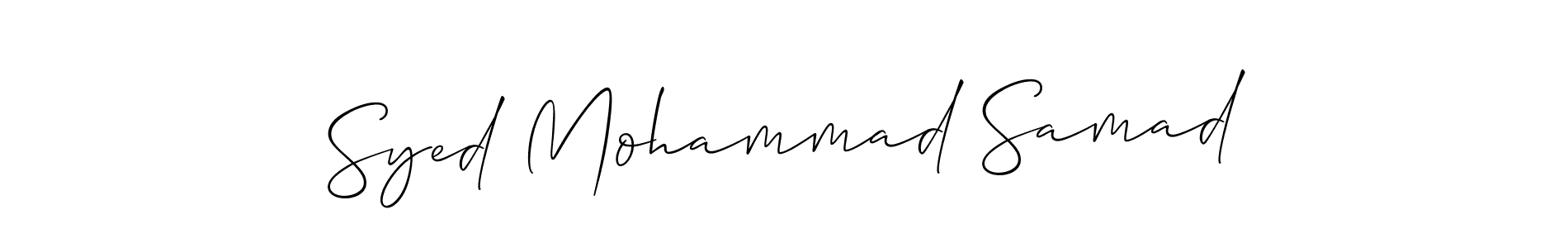 The best way (Allison_Script) to make a short signature is to pick only two or three words in your name. The name Syed Mohammad Samad include a total of six letters. For converting this name. Syed Mohammad Samad signature style 2 images and pictures png