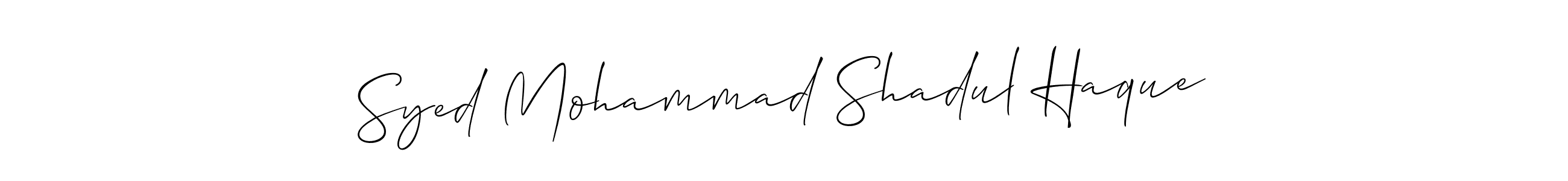 Also You can easily find your signature by using the search form. We will create Syed Mohammad Shadul Haque name handwritten signature images for you free of cost using Allison_Script sign style. Syed Mohammad Shadul Haque signature style 2 images and pictures png