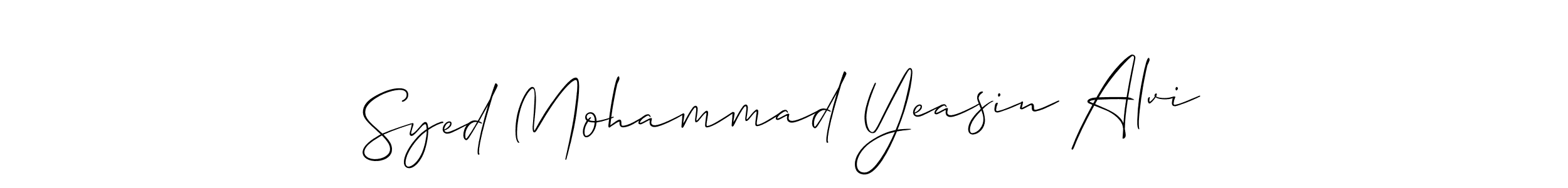 if you are searching for the best signature style for your name Syed Mohammad Yeasin Alvi. so please give up your signature search. here we have designed multiple signature styles  using Allison_Script. Syed Mohammad Yeasin Alvi signature style 2 images and pictures png