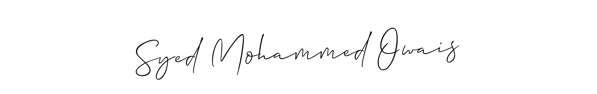 How to make Syed Mohammed Owais name signature. Use Allison_Script style for creating short signs online. This is the latest handwritten sign. Syed Mohammed Owais signature style 2 images and pictures png