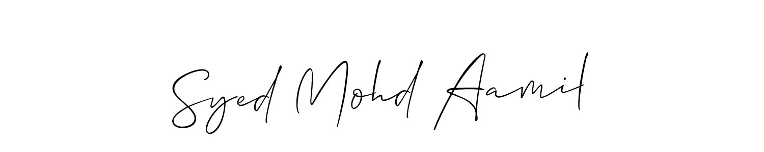 How to Draw Syed Mohd Aamil signature style? Allison_Script is a latest design signature styles for name Syed Mohd Aamil. Syed Mohd Aamil signature style 2 images and pictures png