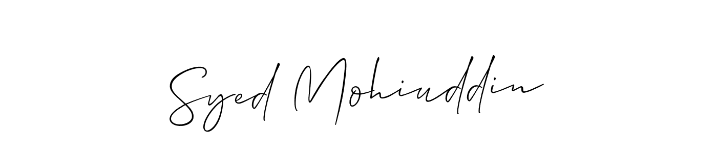 Make a short Syed Mohiuddin signature style. Manage your documents anywhere anytime using Allison_Script. Create and add eSignatures, submit forms, share and send files easily. Syed Mohiuddin signature style 2 images and pictures png