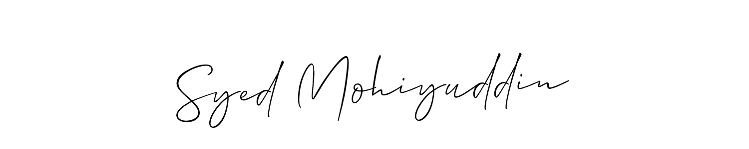 Syed Mohiyuddin stylish signature style. Best Handwritten Sign (Allison_Script) for my name. Handwritten Signature Collection Ideas for my name Syed Mohiyuddin. Syed Mohiyuddin signature style 2 images and pictures png