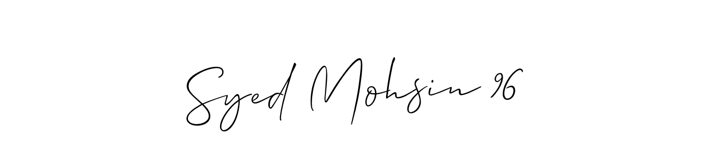 Use a signature maker to create a handwritten signature online. With this signature software, you can design (Allison_Script) your own signature for name Syed Mohsin 96. Syed Mohsin 96 signature style 2 images and pictures png