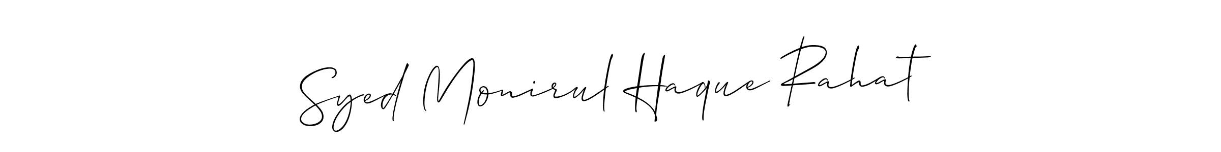 Design your own signature with our free online signature maker. With this signature software, you can create a handwritten (Allison_Script) signature for name Syed Monirul Haque Rahat. Syed Monirul Haque Rahat signature style 2 images and pictures png