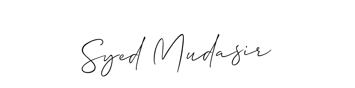 Similarly Allison_Script is the best handwritten signature design. Signature creator online .You can use it as an online autograph creator for name Syed Mudasir. Syed Mudasir signature style 2 images and pictures png