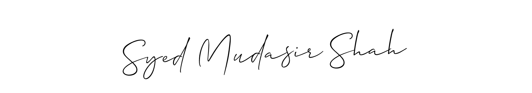 How to Draw Syed Mudasir Shah signature style? Allison_Script is a latest design signature styles for name Syed Mudasir Shah. Syed Mudasir Shah signature style 2 images and pictures png