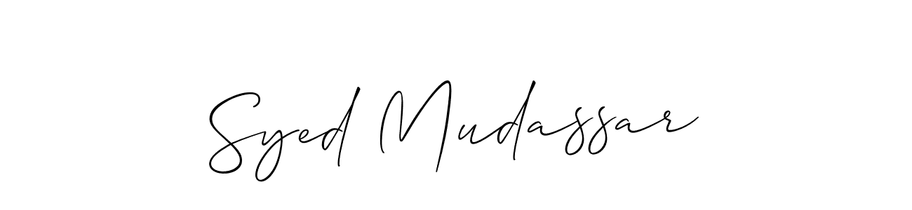 Best and Professional Signature Style for Syed Mudassar. Allison_Script Best Signature Style Collection. Syed Mudassar signature style 2 images and pictures png