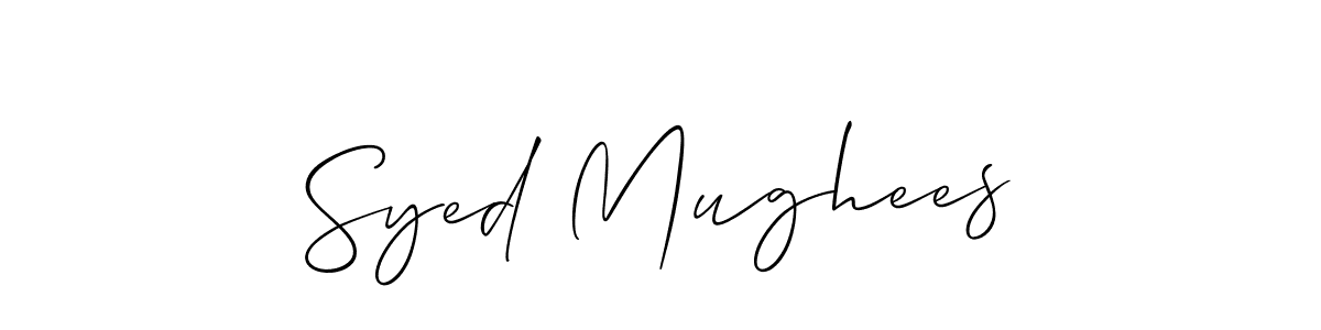 You should practise on your own different ways (Allison_Script) to write your name (Syed Mughees) in signature. don't let someone else do it for you. Syed Mughees signature style 2 images and pictures png
