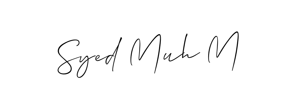 How to make Syed Muh M name signature. Use Allison_Script style for creating short signs online. This is the latest handwritten sign. Syed Muh M signature style 2 images and pictures png