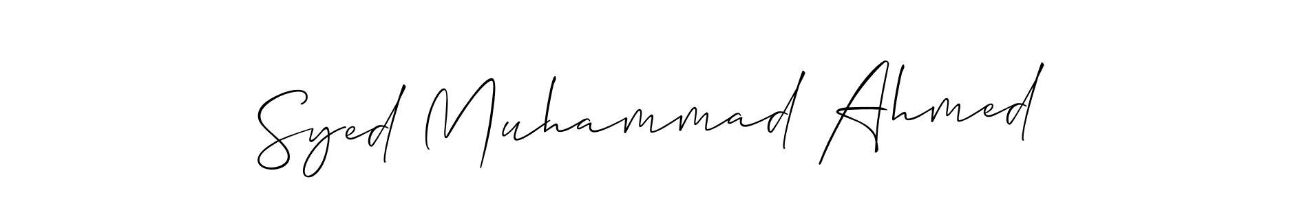 Create a beautiful signature design for name Syed Muhammad Ahmed. With this signature (Allison_Script) fonts, you can make a handwritten signature for free. Syed Muhammad Ahmed signature style 2 images and pictures png