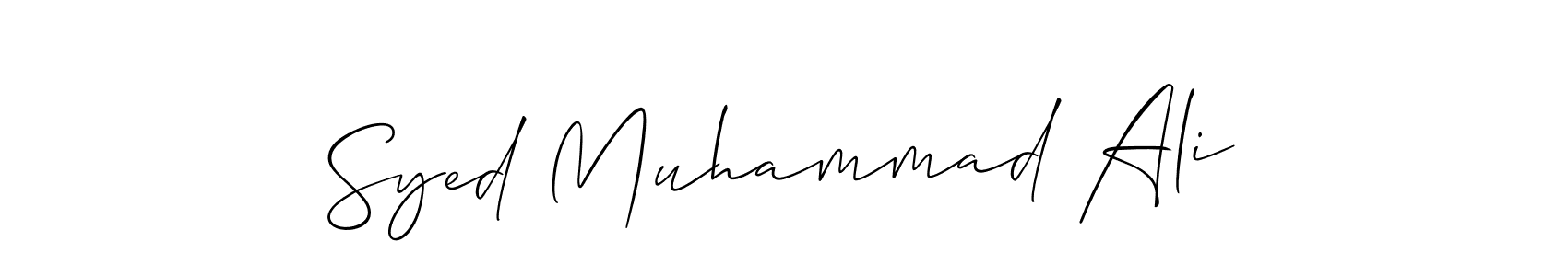 Use a signature maker to create a handwritten signature online. With this signature software, you can design (Allison_Script) your own signature for name Syed Muhammad Ali. Syed Muhammad Ali signature style 2 images and pictures png