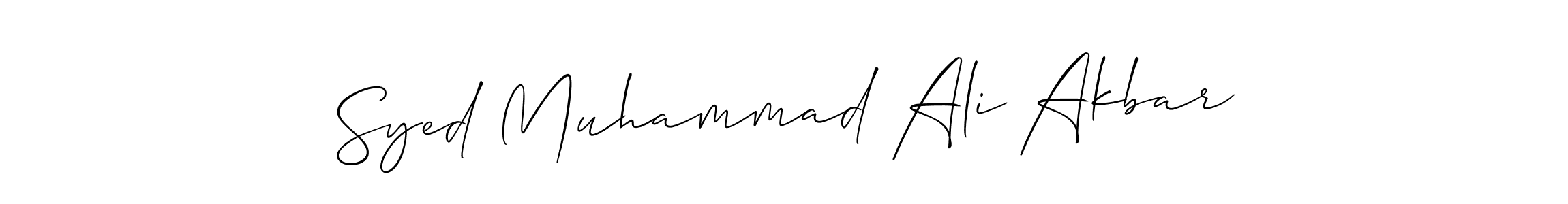 It looks lik you need a new signature style for name Syed Muhammad Ali Akbar. Design unique handwritten (Allison_Script) signature with our free signature maker in just a few clicks. Syed Muhammad Ali Akbar signature style 2 images and pictures png