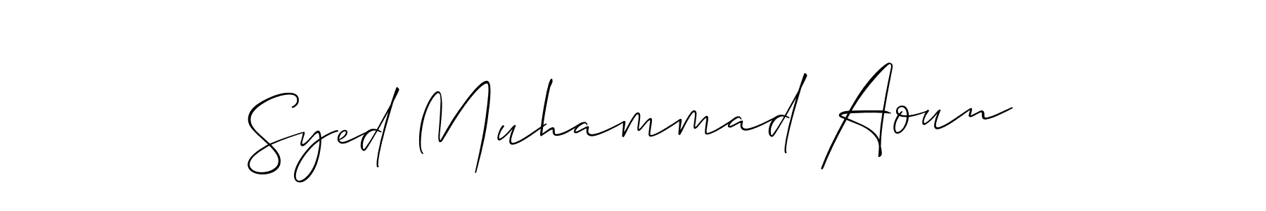 Design your own signature with our free online signature maker. With this signature software, you can create a handwritten (Allison_Script) signature for name Syed Muhammad Aoun. Syed Muhammad Aoun signature style 2 images and pictures png
