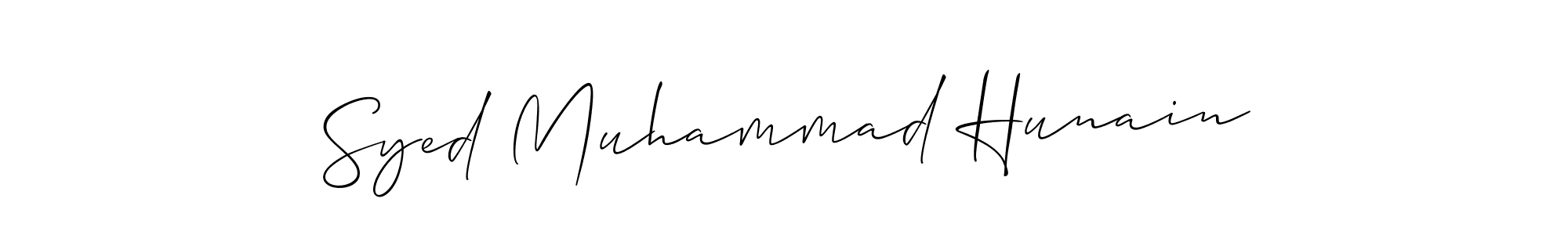 It looks lik you need a new signature style for name Syed Muhammad Hunain. Design unique handwritten (Allison_Script) signature with our free signature maker in just a few clicks. Syed Muhammad Hunain signature style 2 images and pictures png