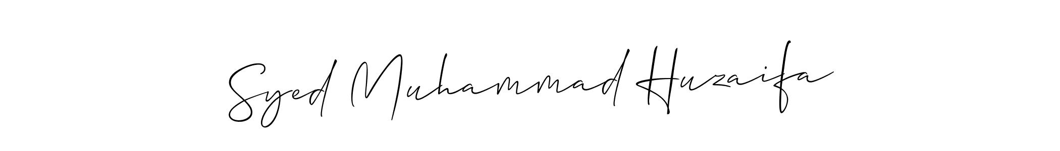 Make a beautiful signature design for name Syed Muhammad Huzaifa. With this signature (Allison_Script) style, you can create a handwritten signature for free. Syed Muhammad Huzaifa signature style 2 images and pictures png