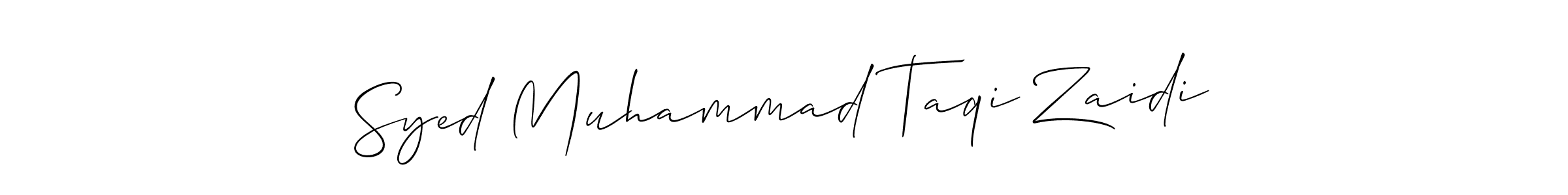 Syed Muhammad Taqi Zaidi stylish signature style. Best Handwritten Sign (Allison_Script) for my name. Handwritten Signature Collection Ideas for my name Syed Muhammad Taqi Zaidi. Syed Muhammad Taqi Zaidi signature style 2 images and pictures png