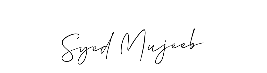 How to make Syed Mujeeb signature? Allison_Script is a professional autograph style. Create handwritten signature for Syed Mujeeb name. Syed Mujeeb signature style 2 images and pictures png