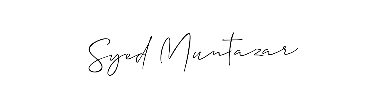 The best way (Allison_Script) to make a short signature is to pick only two or three words in your name. The name Syed Muntazar include a total of six letters. For converting this name. Syed Muntazar signature style 2 images and pictures png