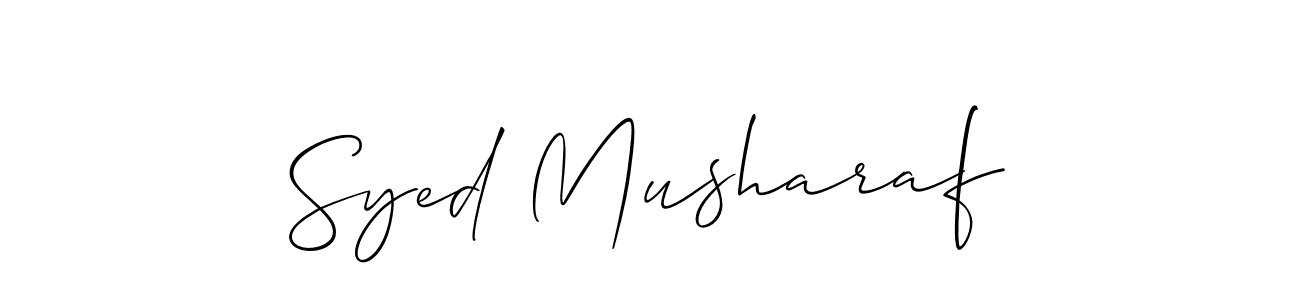 Syed Musharaf stylish signature style. Best Handwritten Sign (Allison_Script) for my name. Handwritten Signature Collection Ideas for my name Syed Musharaf. Syed Musharaf signature style 2 images and pictures png