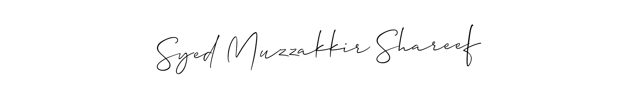 Design your own signature with our free online signature maker. With this signature software, you can create a handwritten (Allison_Script) signature for name Syed Muzzakkir Shareef. Syed Muzzakkir Shareef signature style 2 images and pictures png