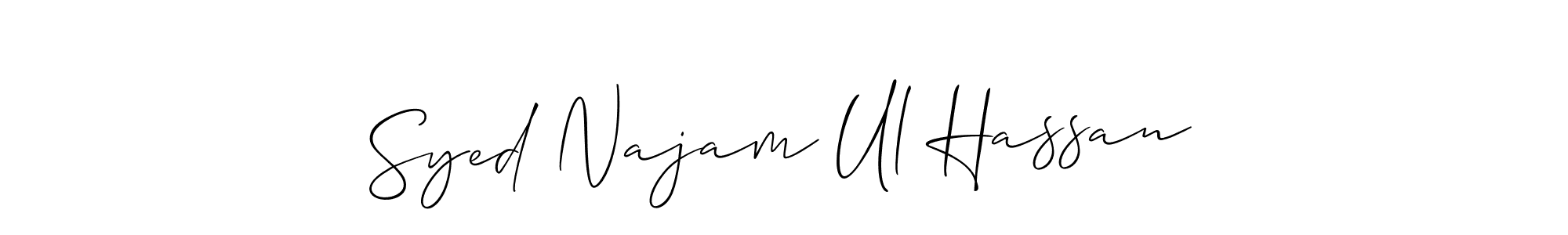 You can use this online signature creator to create a handwritten signature for the name Syed Najam Ul Hassan. This is the best online autograph maker. Syed Najam Ul Hassan signature style 2 images and pictures png