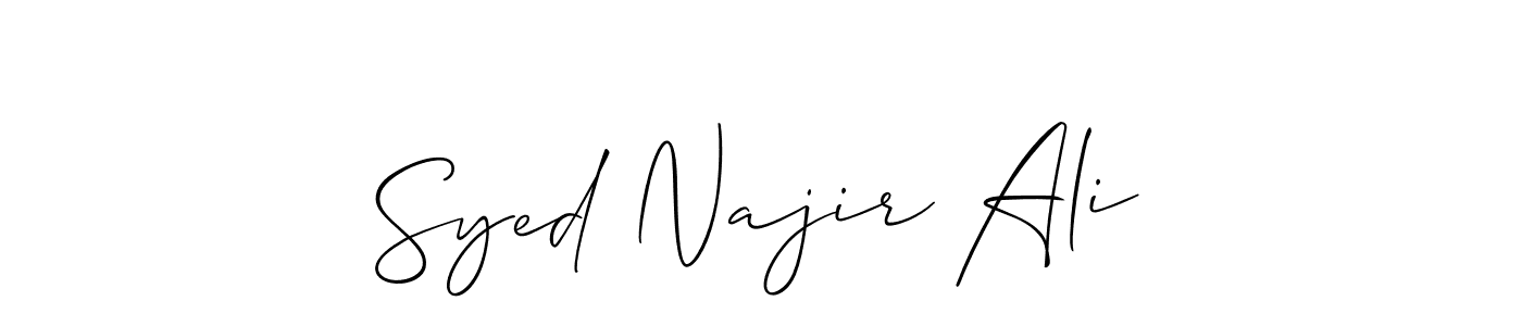 This is the best signature style for the Syed Najir Ali name. Also you like these signature font (Allison_Script). Mix name signature. Syed Najir Ali signature style 2 images and pictures png