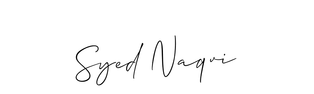 Make a beautiful signature design for name Syed Naqvi. With this signature (Allison_Script) style, you can create a handwritten signature for free. Syed Naqvi signature style 2 images and pictures png